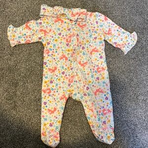 Little me footed onesie